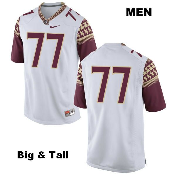 Men's NCAA Nike Florida State Seminoles #77 Christian Armstrong College Big & Tall No Name White Stitched Authentic Football Jersey UXD4369KU